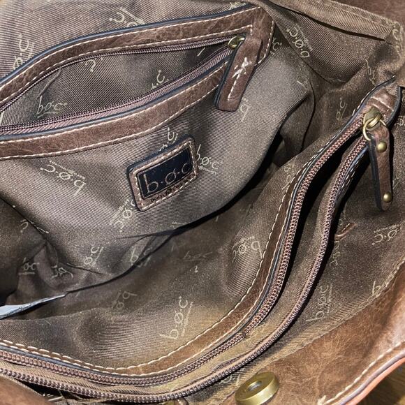 BOC Born Concepts Brown Faux Leather Handbag Tassel Western Purse Cowgirl - Picture 4 of 7